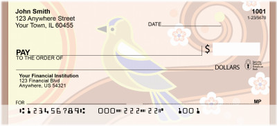 Peachy Spring Personal Checks | BBA-69