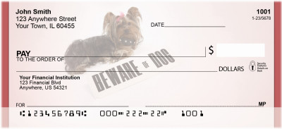 Beware Of Yorkie Dogs Personal Checks | BBB-31