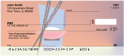 Colorful Asian Symbols Personal Checks | BBB-56