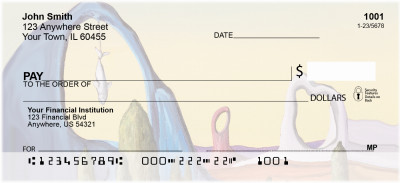 Dahli Inspired Surrealism Painting Personal Checks | BBB-70