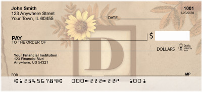 Sunflowers Monogram - D | BBJ-47
