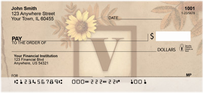 Sunflowers Monogram - V | BBJ-65