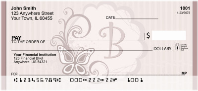 Vintage Chic Pinstripe Monogram - B | BCC-90