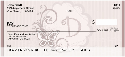 Vintage Chic Pinstripe Monogram - D | BCC-92