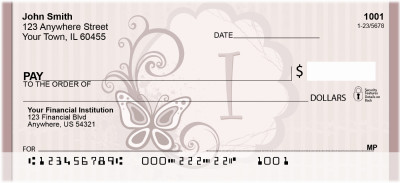 Vintage Chic Pinstripe Monogram - I | BCC-97
