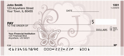 Vintage Chic Pinstripe Monogram - J | BCC-98