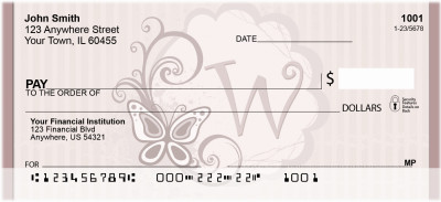 Vintage Chic Pinstripe Monogram - W | BCD-12