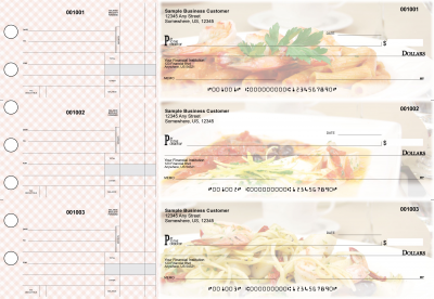 Italian Cuisine Standard Disbursement Designer Business Checks | BU3-CDS05-SDS