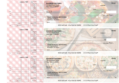 Pizza Multi Purpose Designer Business Checks  | BU3-CDS08-DEP