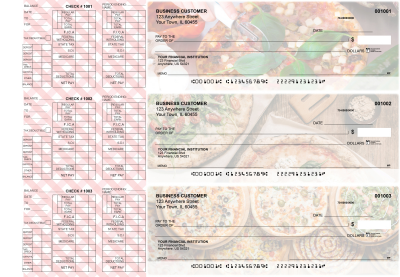 Pizza Payroll Designer Business Checks  | BU3-CDS08-PAY