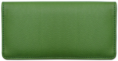 Green Textured Leather Checkbook Cover | CLP-GRN03