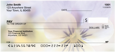 Playful Pansies Personal Checks | FLO-37