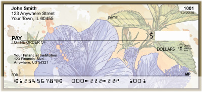 Hibiscus - Colorful Watercolor Personal Checks | FLO-63