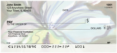 Romantic Watercolor Orchids Personal Checks | FLO-75