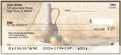 Italian Inspired Watercolor Personal Checks | FOD-47