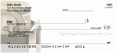 Tighten The Belt Personal Checks | FUN-59
