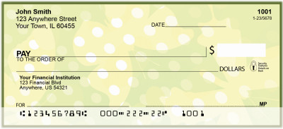 Dotted Yellow Butterflies Personal Checks | GEP-12
