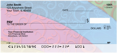 Rainbow Filigree Personal Checks | GEP-39