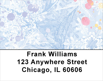 Frosty Winter Ice Address Labels | LBABS-51