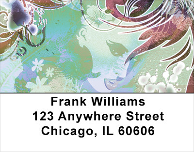 Abstract Of Women Address Labels | LBABS-63