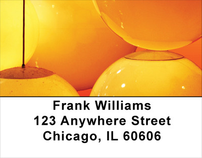 Colorful Gold Lights Address Labels | LBABS-69