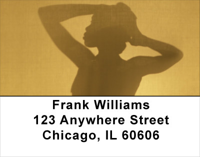Female Silhouettes Address Labels | LBAFR-08