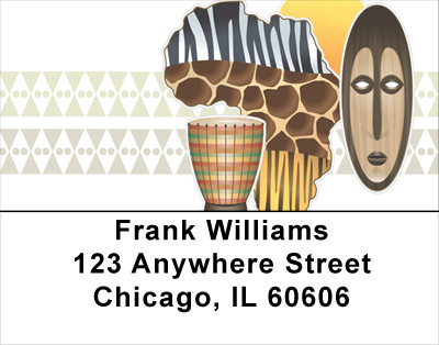 Black History Flat Address Labels | LBAFR-14