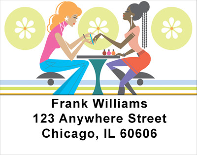 African Girly Girls Address Labels | LBAFR-15