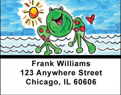 Marina Frog Address Labels by Amy S. Petrik | LBAMY-10