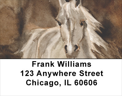Horse Paintings Address Labels | LBANJ-34