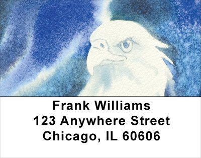 American Eagle In Watercolor Address Labels | LBANK-06