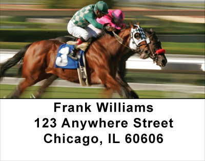 Racing The Ponies Address Labels | LBANK-50