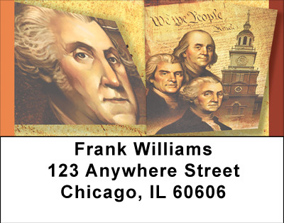 Founding Fathers Address Labels | LBBBA-37