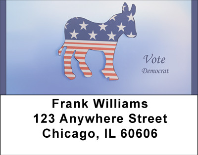 Vote Democrat Address Labels | LBBBA-43