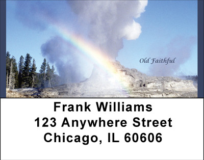 Old Faithful At Yellowstone Address Labels | LBBBC-87