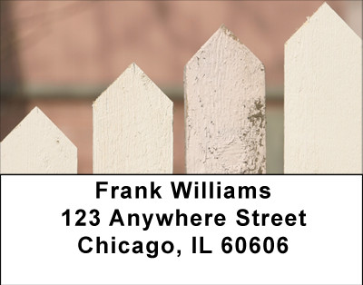 Shabby Chic Pickets Address Labels | LBBBD-39