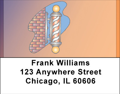 Barber Shop Address Labels | LBBBE-87