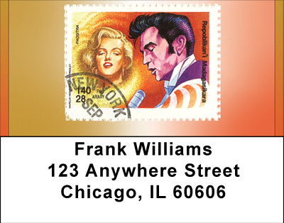 Elvis And Marilyn Stamp Address Labels | LBBBF-87