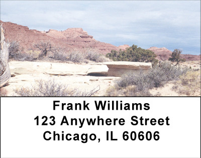 Antiqued Utah Desert Address Labels | LBBBI-13