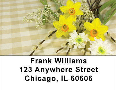 Daffodils Address Labels | LBFLO-12