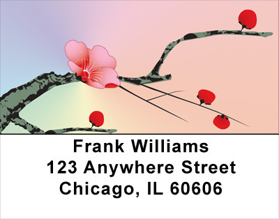 Japanese Cherry Tree Address Labels | LBFLO-22