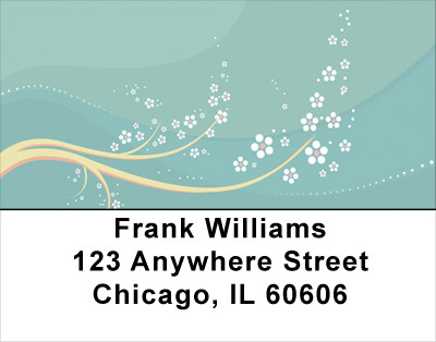 Oriental Inspired Sakura Blossoms Address Labels | LBFLO-58