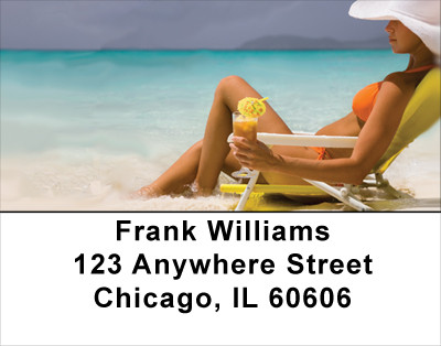 Tropical  Cocktails Address Labels | LBFOD-29