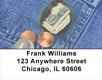 Burning A Hole In My Pocket Address Labels | LBFUN-47