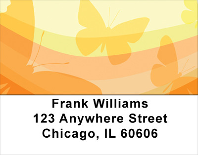 Rainbow Of Butterflies Address Labels | LBGEP-14
