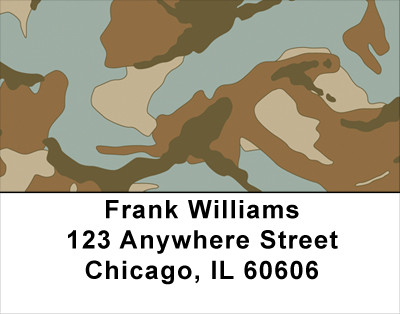 Camouflage - Greys Address Labels | LBMIL-26