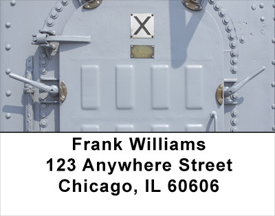 Navy Metals Address Labels | LBMIL-42