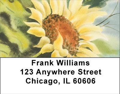 Watercolor Sunflowers Address Labels | LBNAT-30