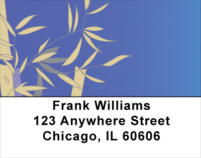 Bamboo Blues Address Labels | LBNAT-55