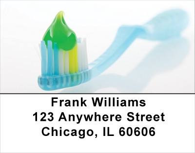 Clean Mouth In Aqua Address Labels | LBPRO-09